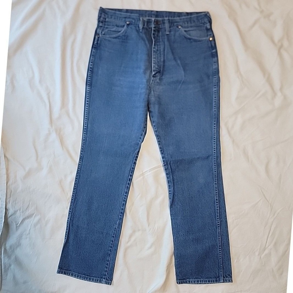 Wrangler 936DEN Cowboy Cut Slim Fit Jeans Blue Made in USA 40x34 Vintage Mens